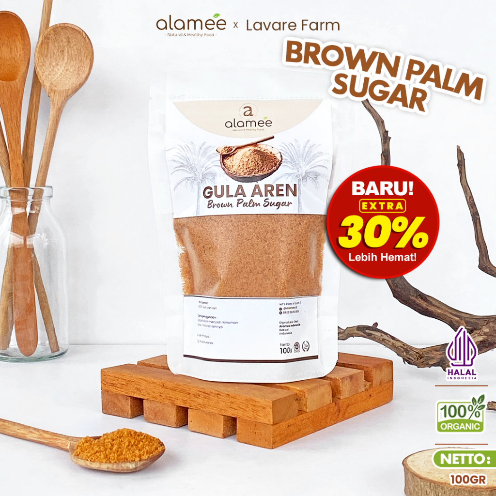 

Gula Aren Bubuk Palm Sugar Organic 100gr Asli Organik Premium Semut Powder Natural Pure Gula Aren