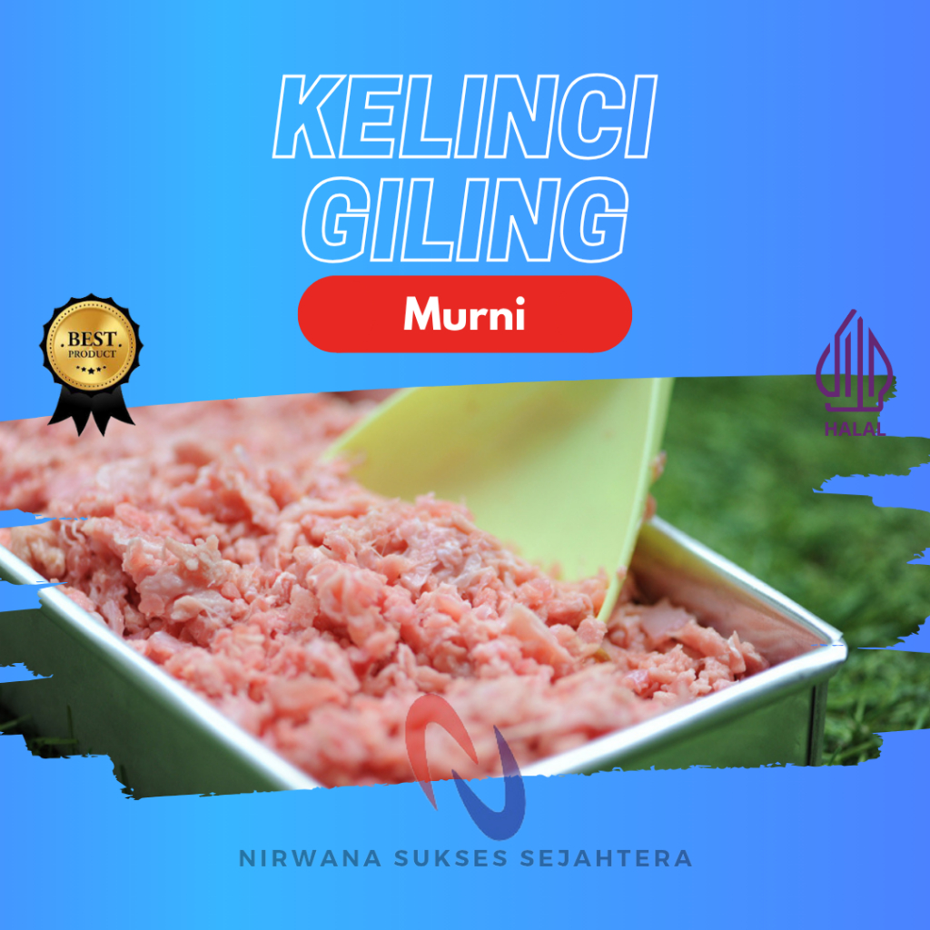 

DAGING KELINCI GILING MENTAH / MINCED RABBIT RAW FOOD (ANJING - KUCING)