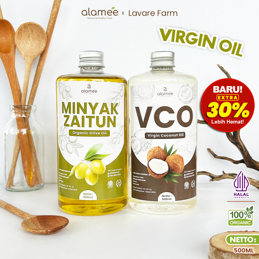 

ALAMEE Virgin Coconut Oil Minyak Zaitun Kelapa Murni Extra VCO Dapat Di minum Di masak Organik 500ml BUMA