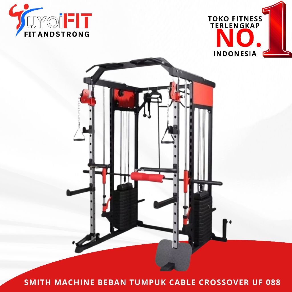 Smith Machine Beban Tumpuk Cable Crossover UF 088