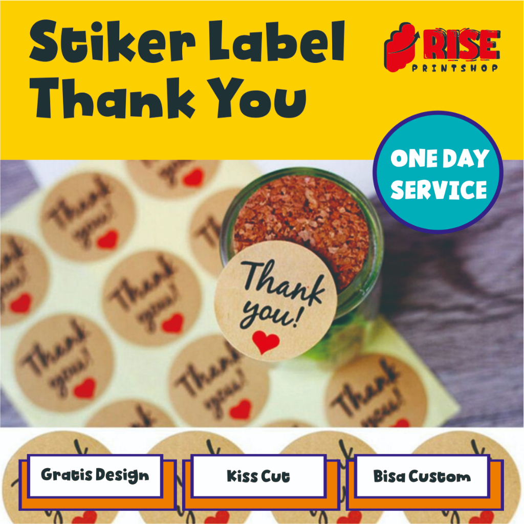 

STIKER TERIMA KASIH / Cetak STIKER THANK YOU / Thank You / Custom Sticker Terima Kasih / Label Stiker Botol Kemasan Makanan
