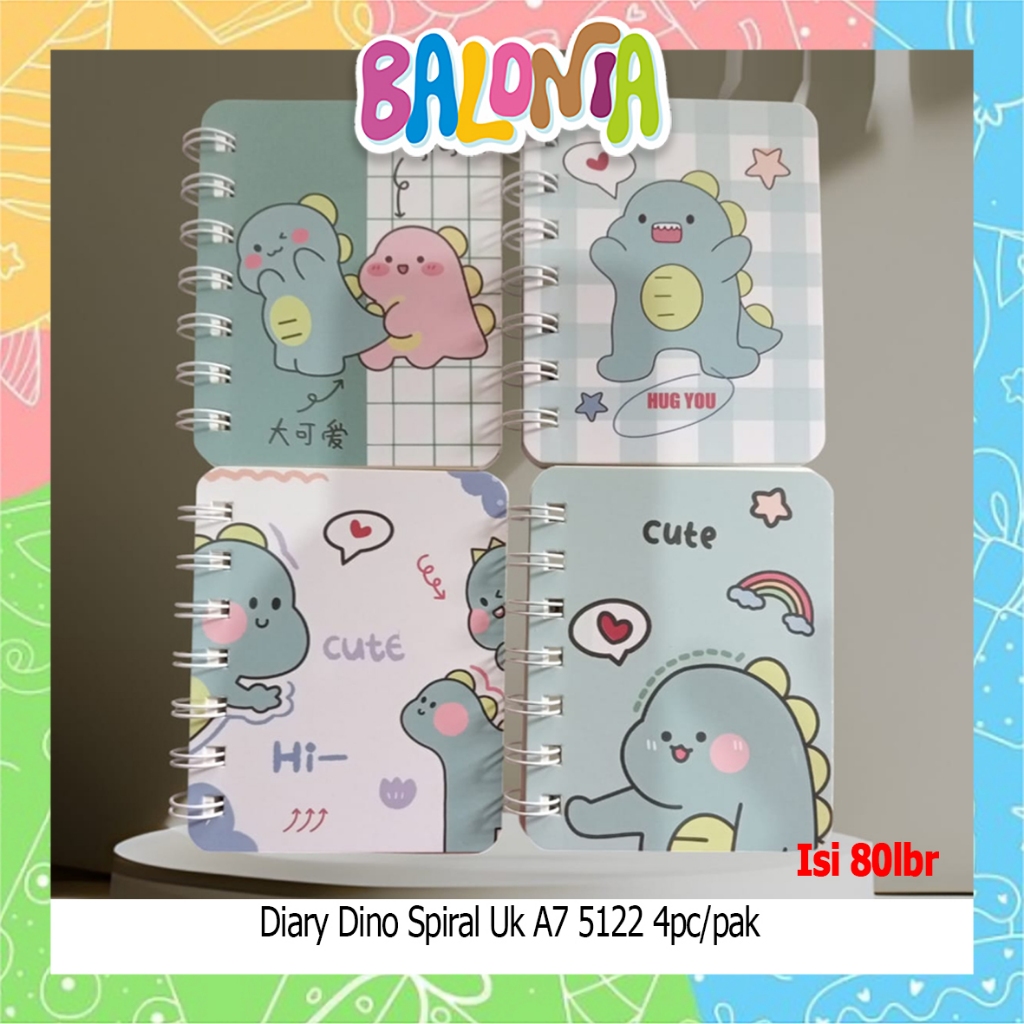 

(1Pcs) Diary Spiral A7, notebook mini, buku kecil, diary spiral