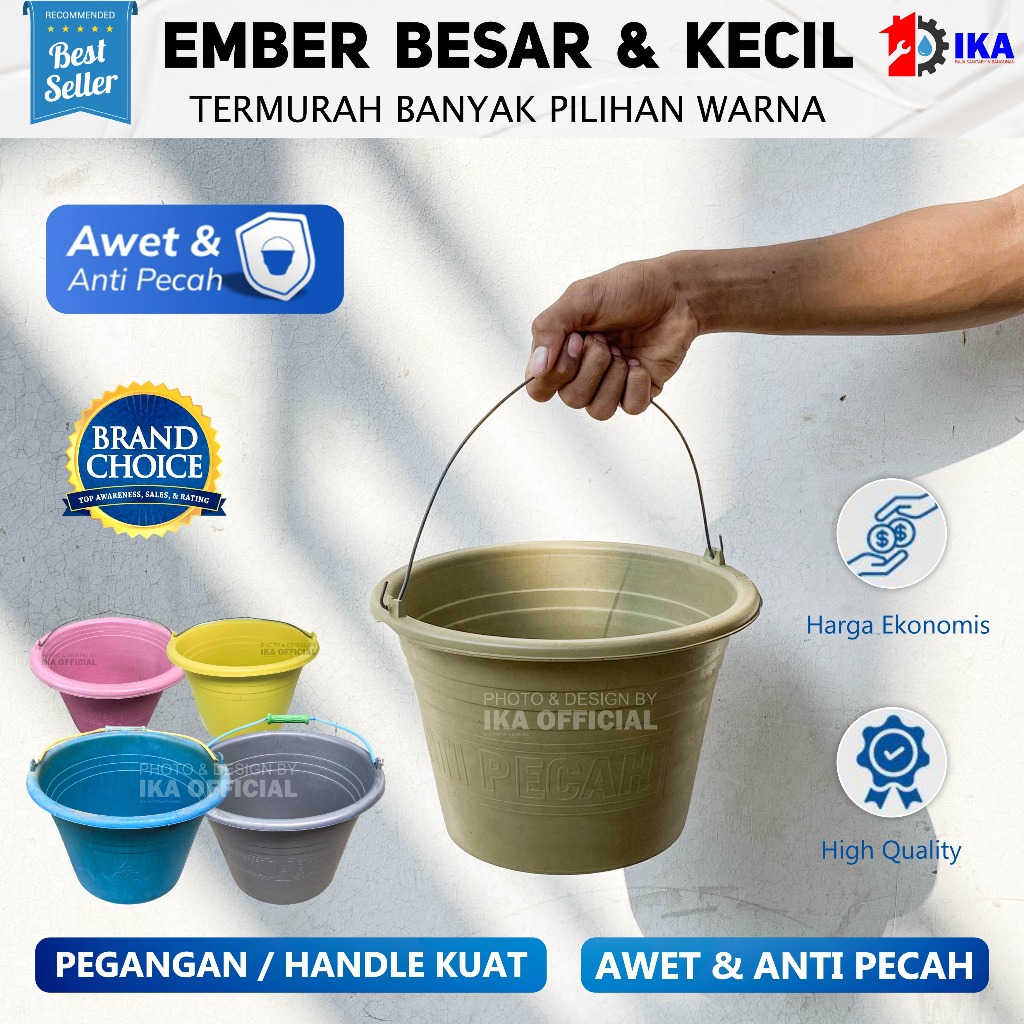 EMBER TERMURAH  Ember cor hijau / ember murah / ember cupang Ember Plastik Hijau Ember Cor Anti
