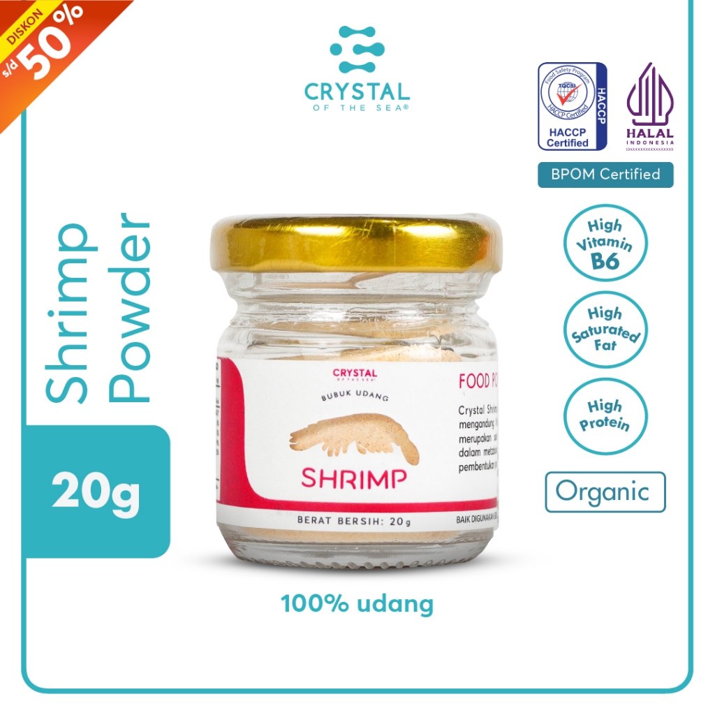 

Crystal of the Sea | Shrimp Powder (20GR) (80GR) | Bubuk Udang Rebon | Bubuk Umami Udang - Bumbu Kaldu Penyedap MPASI Premium