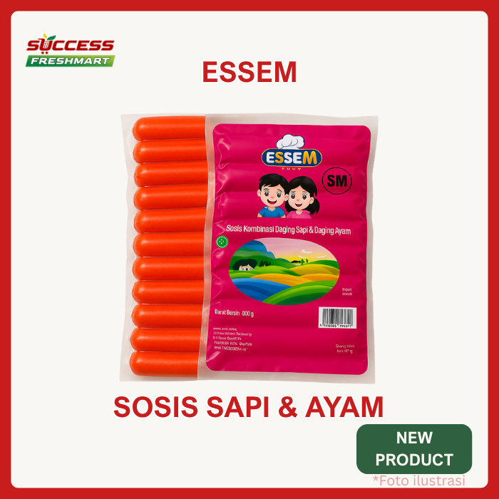 

Essem Sosis Kombinasi Daging Sapi & Daging Ayam 500 Gr