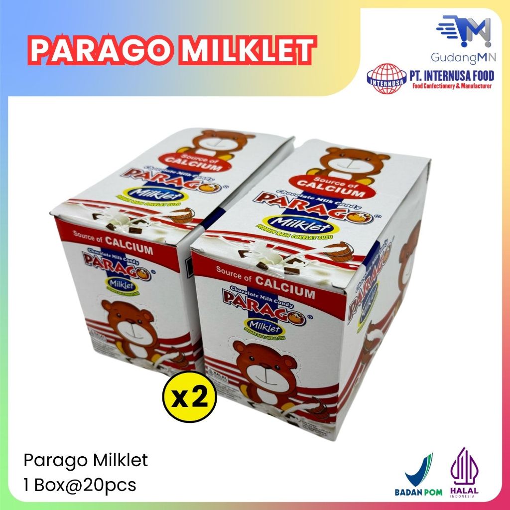 

Permen Parago Milket Susu Coklat. 1 Box (20 pcs)