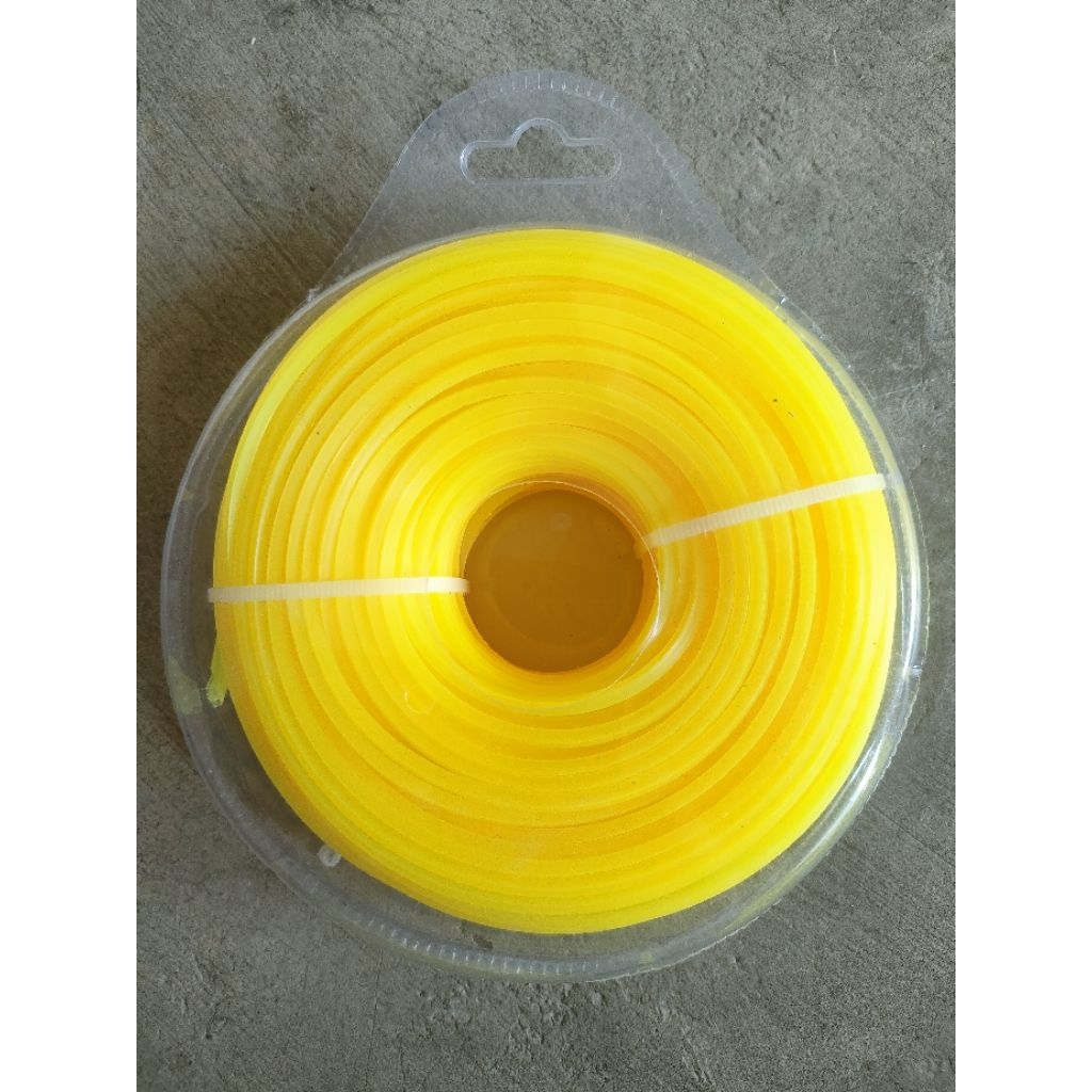 Senar Nylon Cutter 50 Meter Kuning Untuk Mesin Potong Rumput