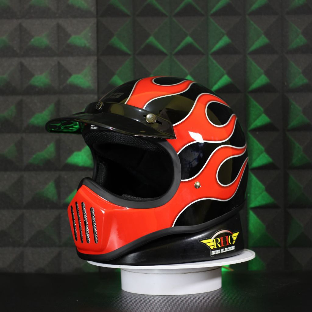 JS Cakil motif helm Cakil vintage style motorcycle original