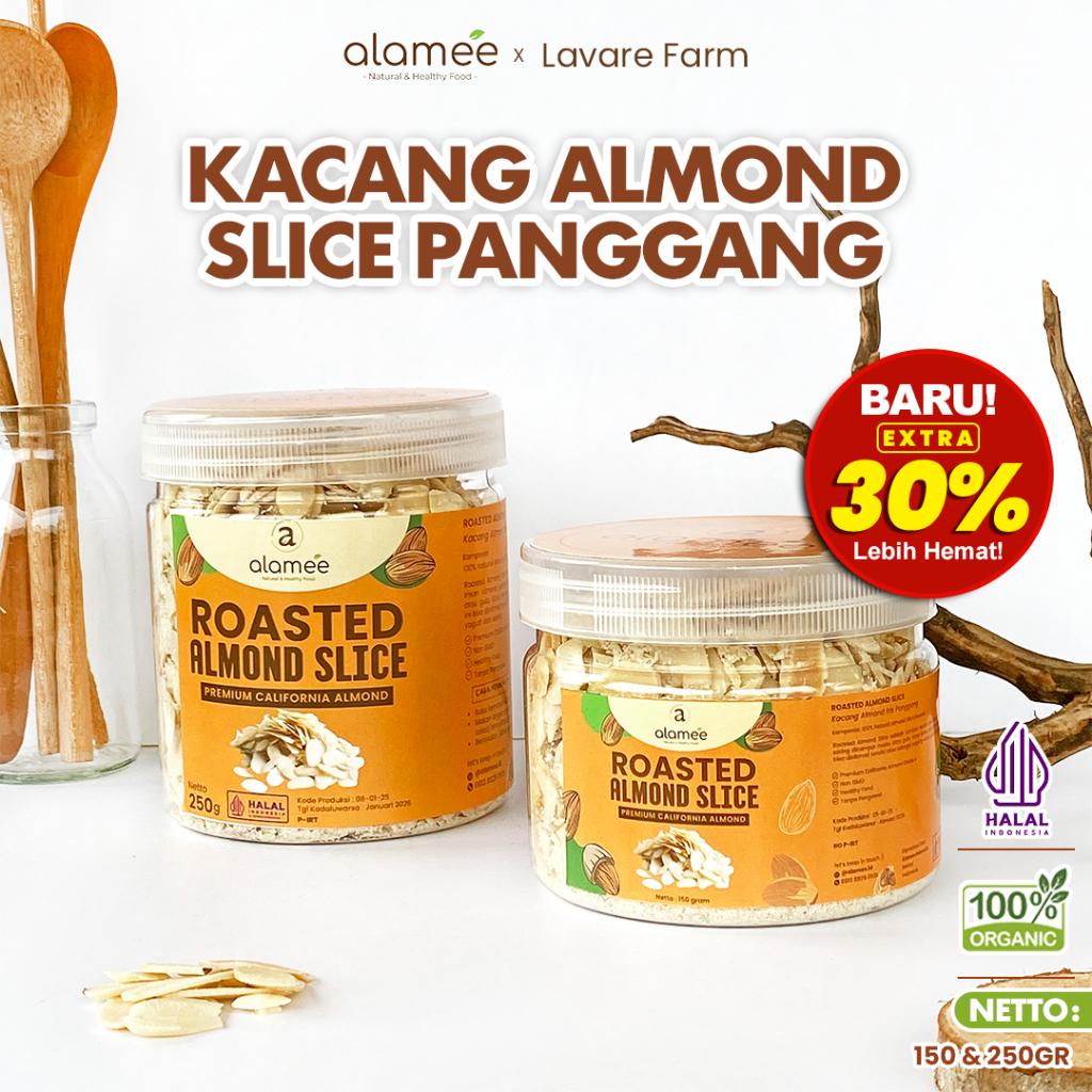 

ALAMEE Almond Slice Panggang Roasted Almon Iris Topping Toping Kacang BUMA