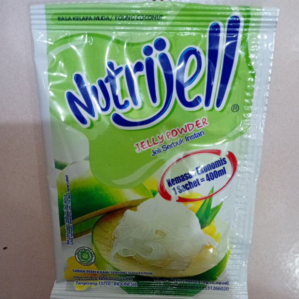

Nutrijell Ekonomi Jelly Powder Kemasan Sachet Rasa Kelapa Muda 10gr