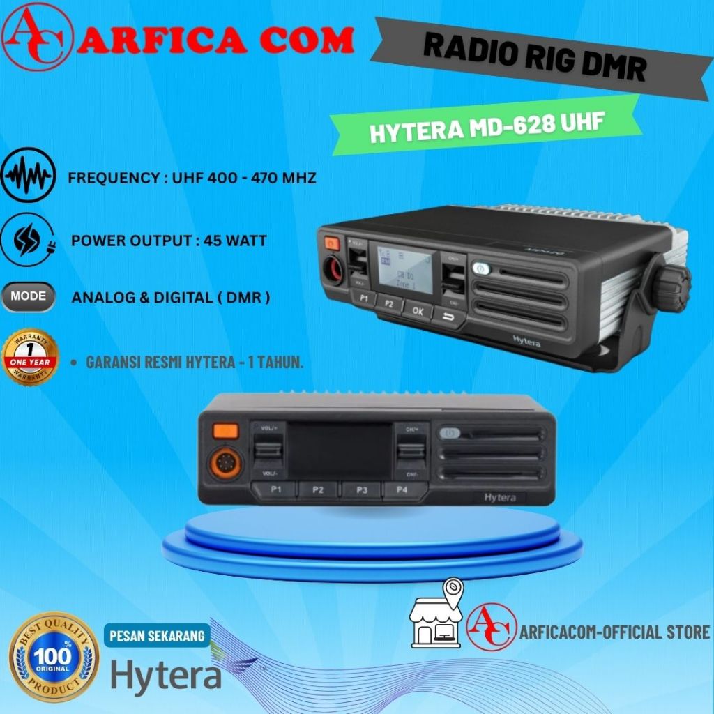 HYTERA MD-628 UHF RADIO RIG HYTERA MD 628 UHF 400 ORIGINAL GARANSI RESMI HYTERA MD628