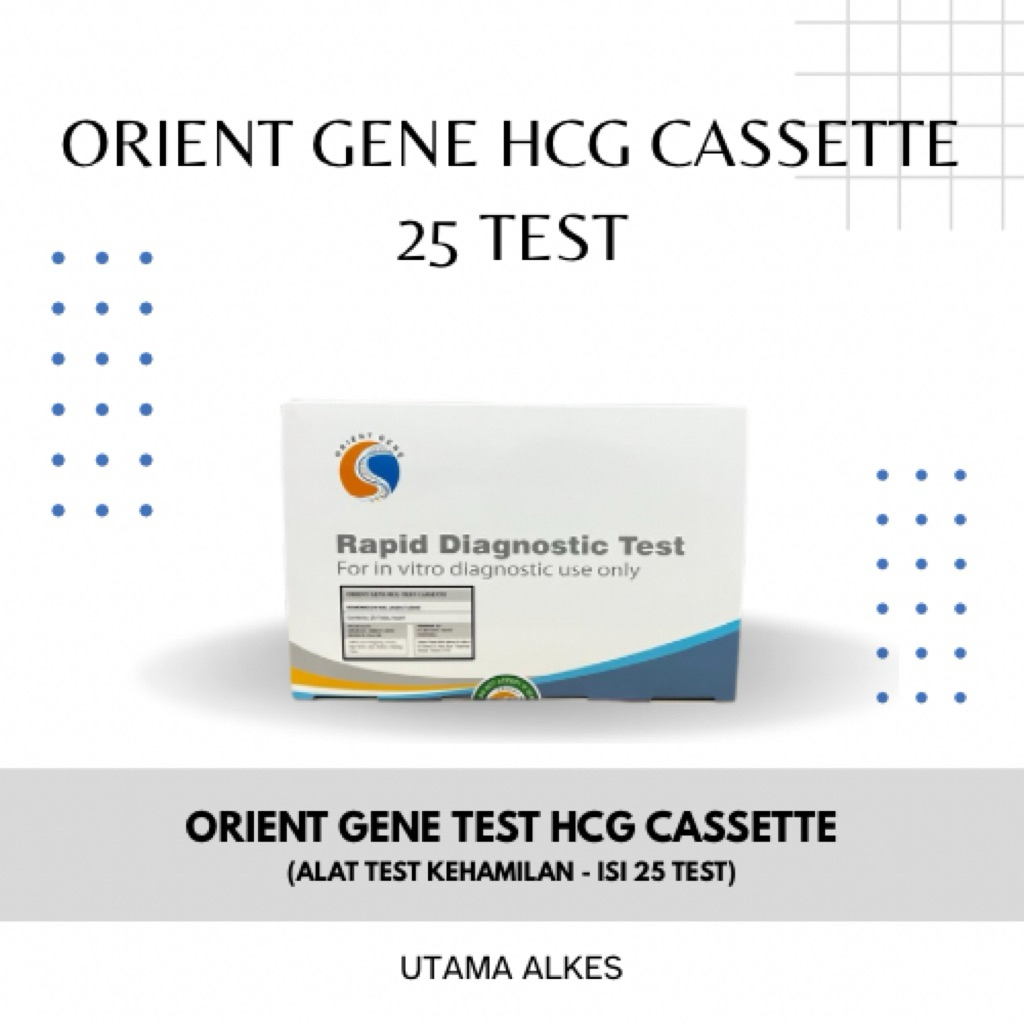 Test Pack Tes Kehamilan HCG Strip ORIENT GENE HCG Test Strip ISI 50 / HCG Cassette 25T