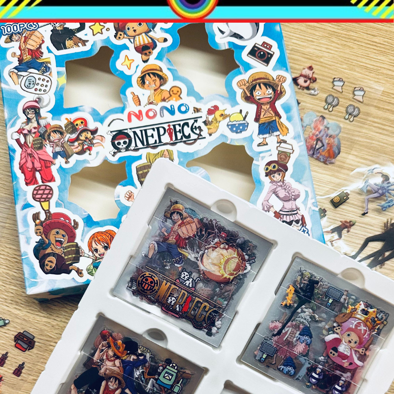 

100 pcs One Piece Anime Sticker One Piece Luffy & Kru Bajak Laut Topi Jerami Cocok Buat Koleksi Anime Lovers Karakter Anime Luffy Zoro Lucu & Aesthetic Anti Air & Awet One Piece Anime Keren & Menarik|GD