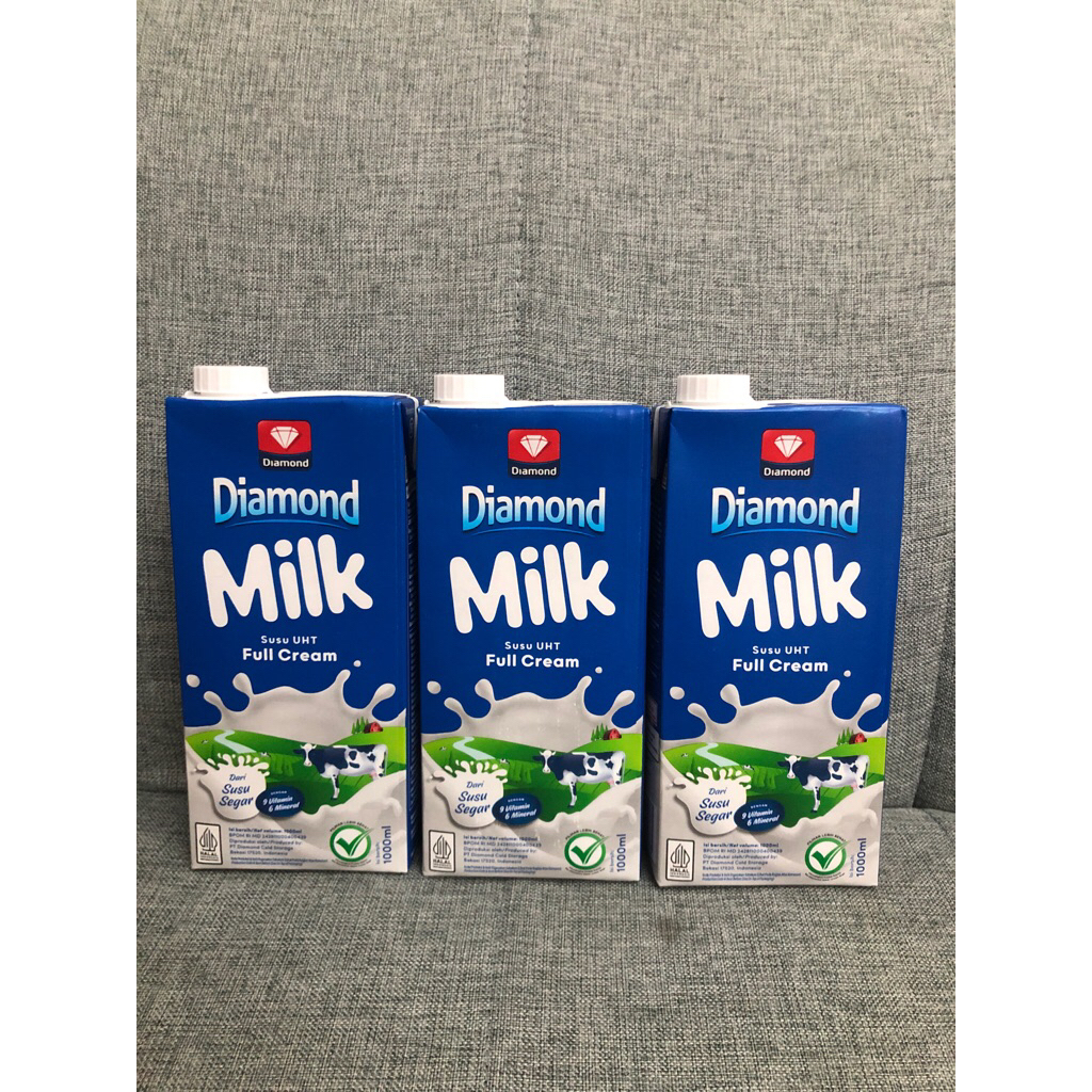 

UHT Diamond Full Cream, Susu UHT 1L, Full Cream