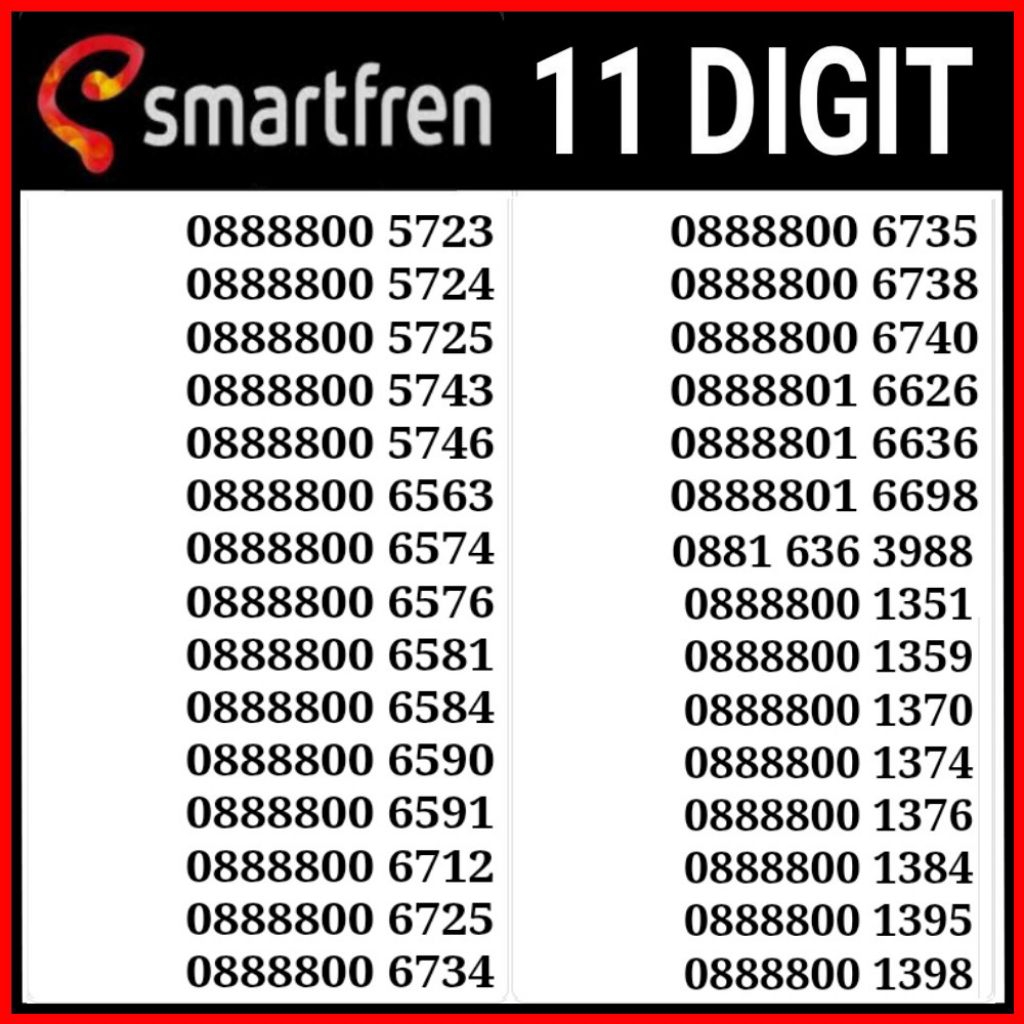 nomor cantik smartfren 11 digit