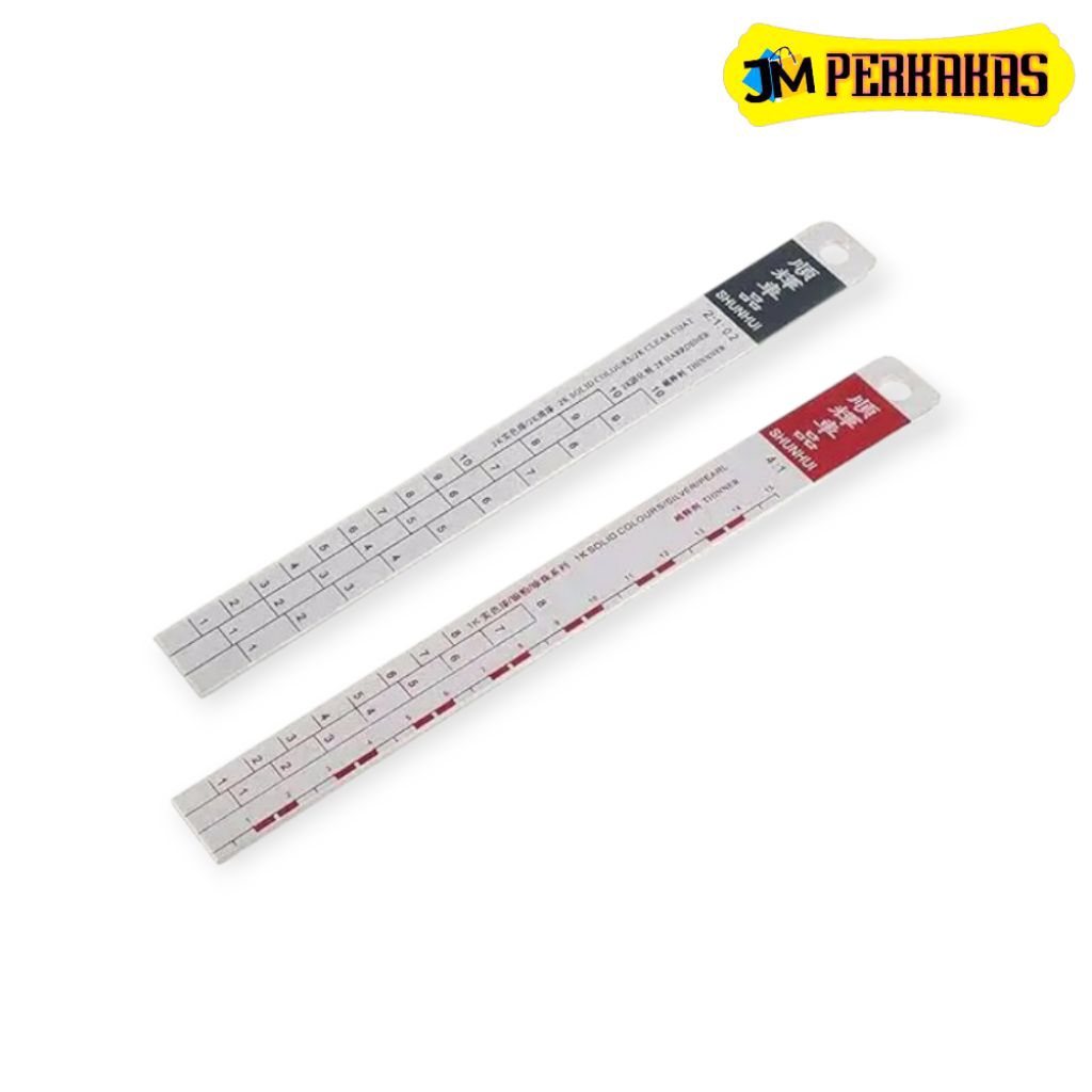 

Penggaris Cat 20cm Shunhui | Alat Ukur Takaran Campuran Cat 2:1 3:1 4:1