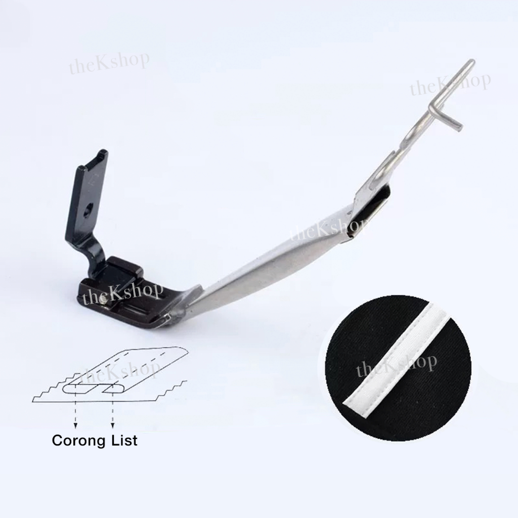 Corong Sepatu LIS Mesin LH Jarum 2 / Corong List Celana Olahraga Mesin Jahit High Speed Jarum 2