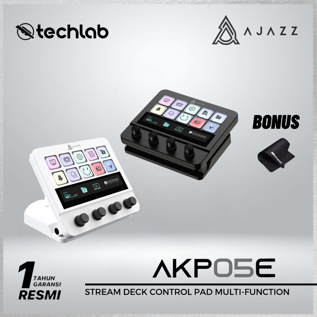 Ajazz AKP05 / AKP05 E / AKP-05E Stream Deck LCD Keys Control Pad Multi-Function Desktop Assistant Co