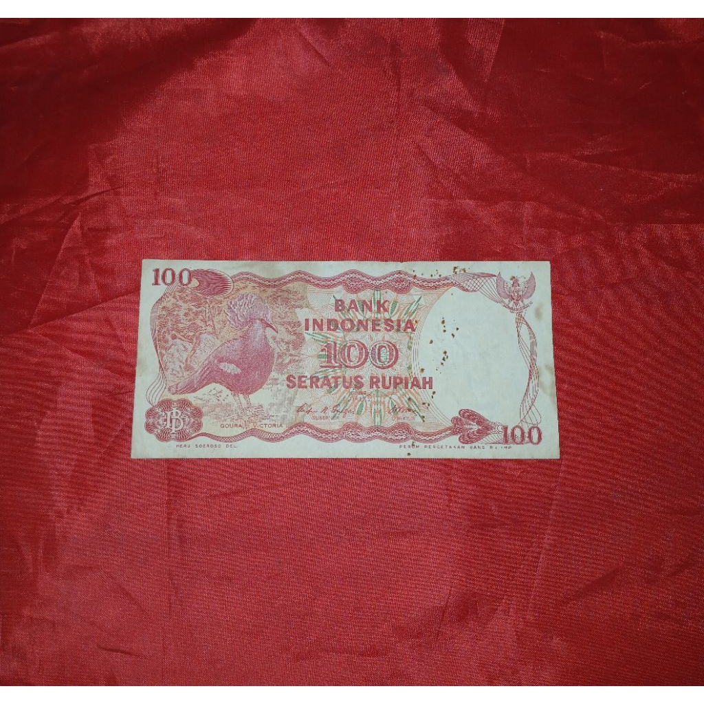 Uang Kuno Indonesia Rp 100 Seratus thn 1984 Goura Victoria