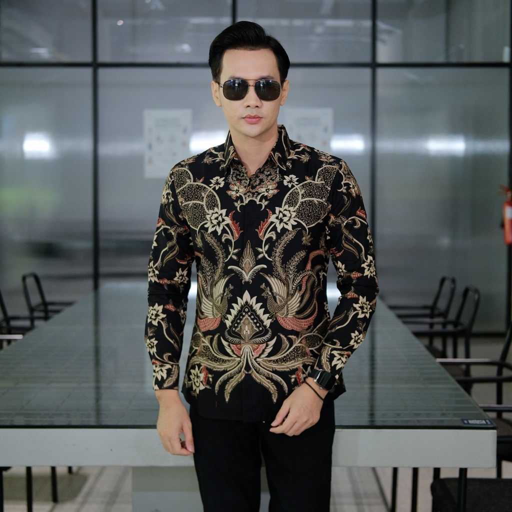Batik Pria Slimfit Motif Daido Kemeja batik lengan panjang original slimfit batik pria jumbo