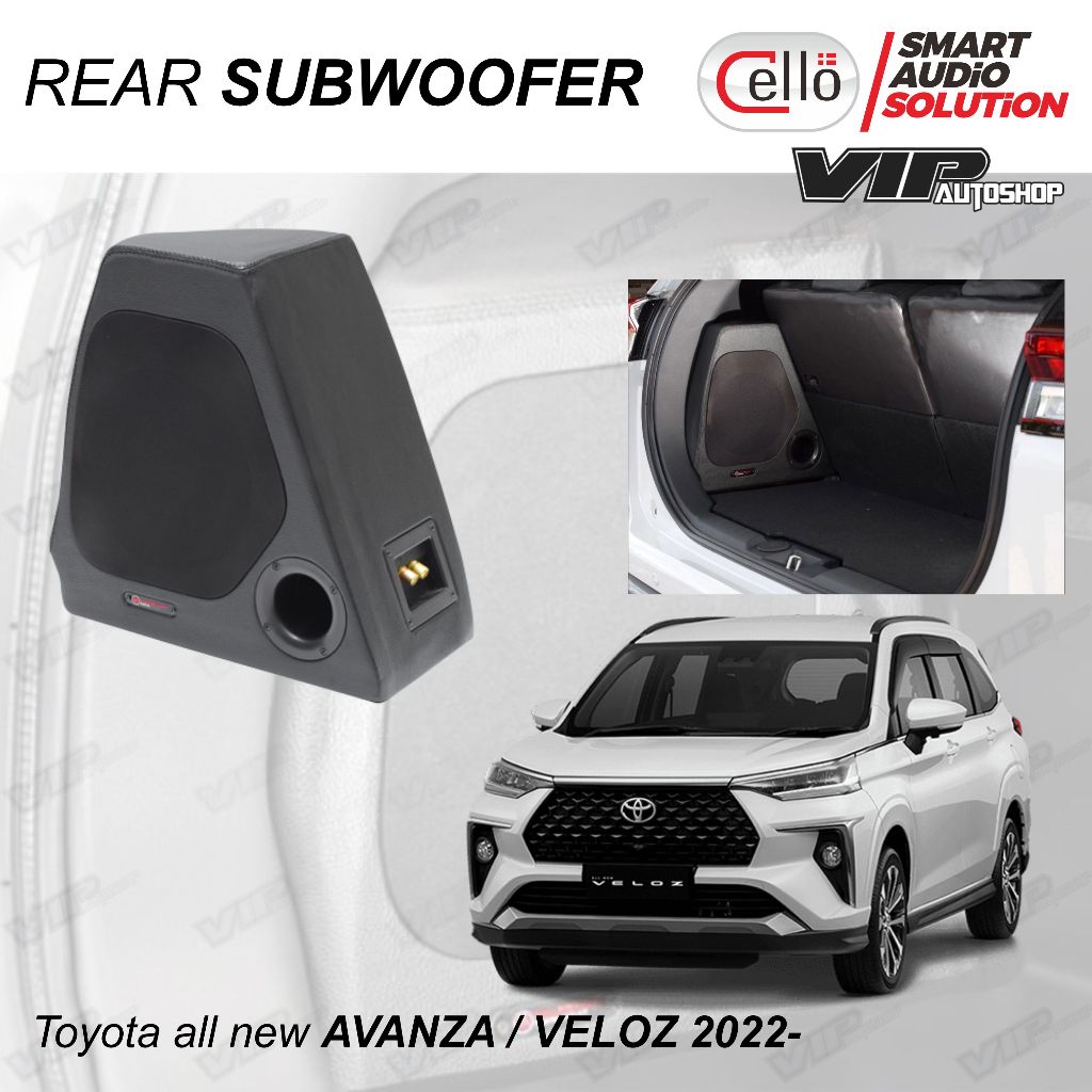 Toyota AVANZA / VELOZ 2022- Subwoofer Sudut Pojok Bagasi Belakang CELLO SUB6E Audio Mobil