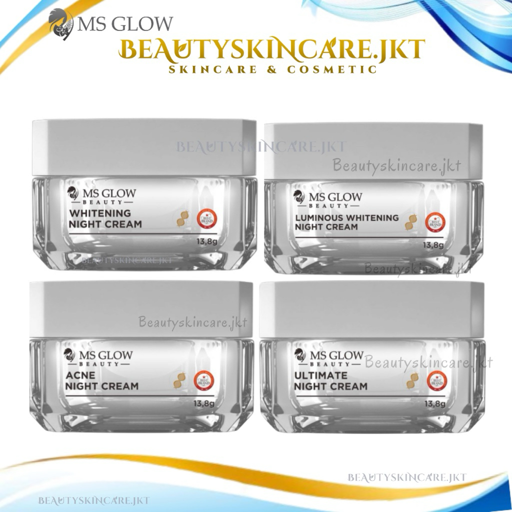 Ms Glow Night Cream Whitening | Cream Malam Ms Glow