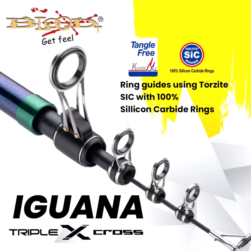 Joran Surf Blood Iguana Pasiran 40LB Carbon Lightweight Strong Rod 360 390 420