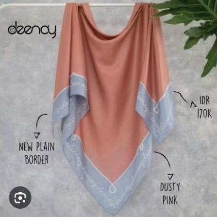 deenay plain border dusty pink