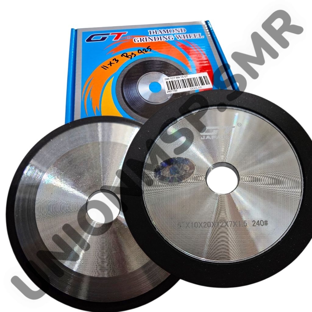 GT Asahan Ketam Bulat 2 Sisi Grit 240 Diamond Wheel 4 Inch / 5 Inch | Batu Asah Baja Intan Kasar Ala