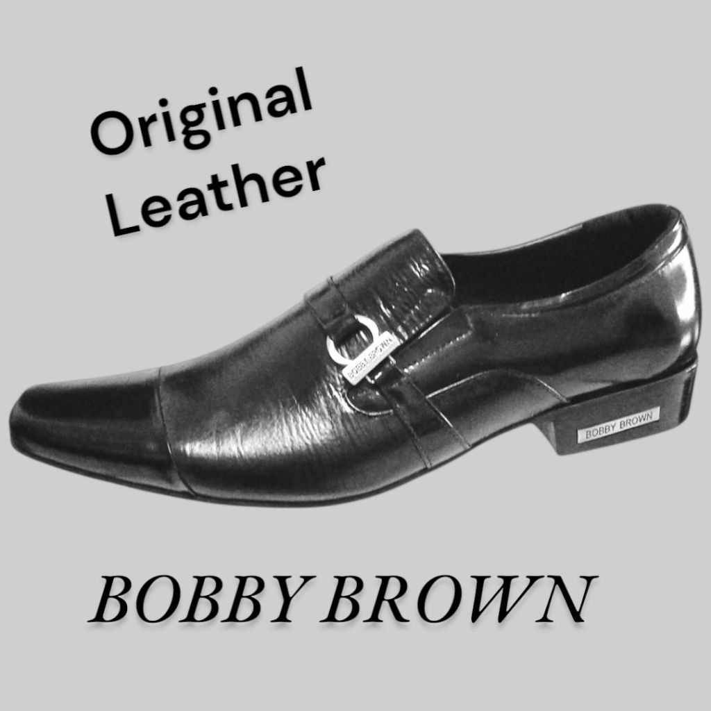 SEPATU PANTOFEL FORMAL PRIA KULIT ASLI BOBBY BROWN HTM