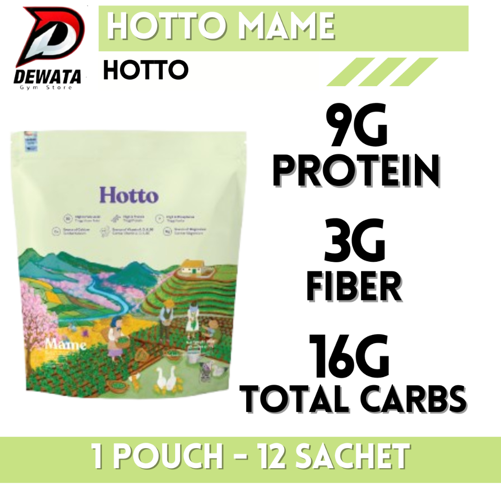 

HOTTO MAME MULTIGRAIN Protein With Edamame 1 Pouch Isi 12 Sachet