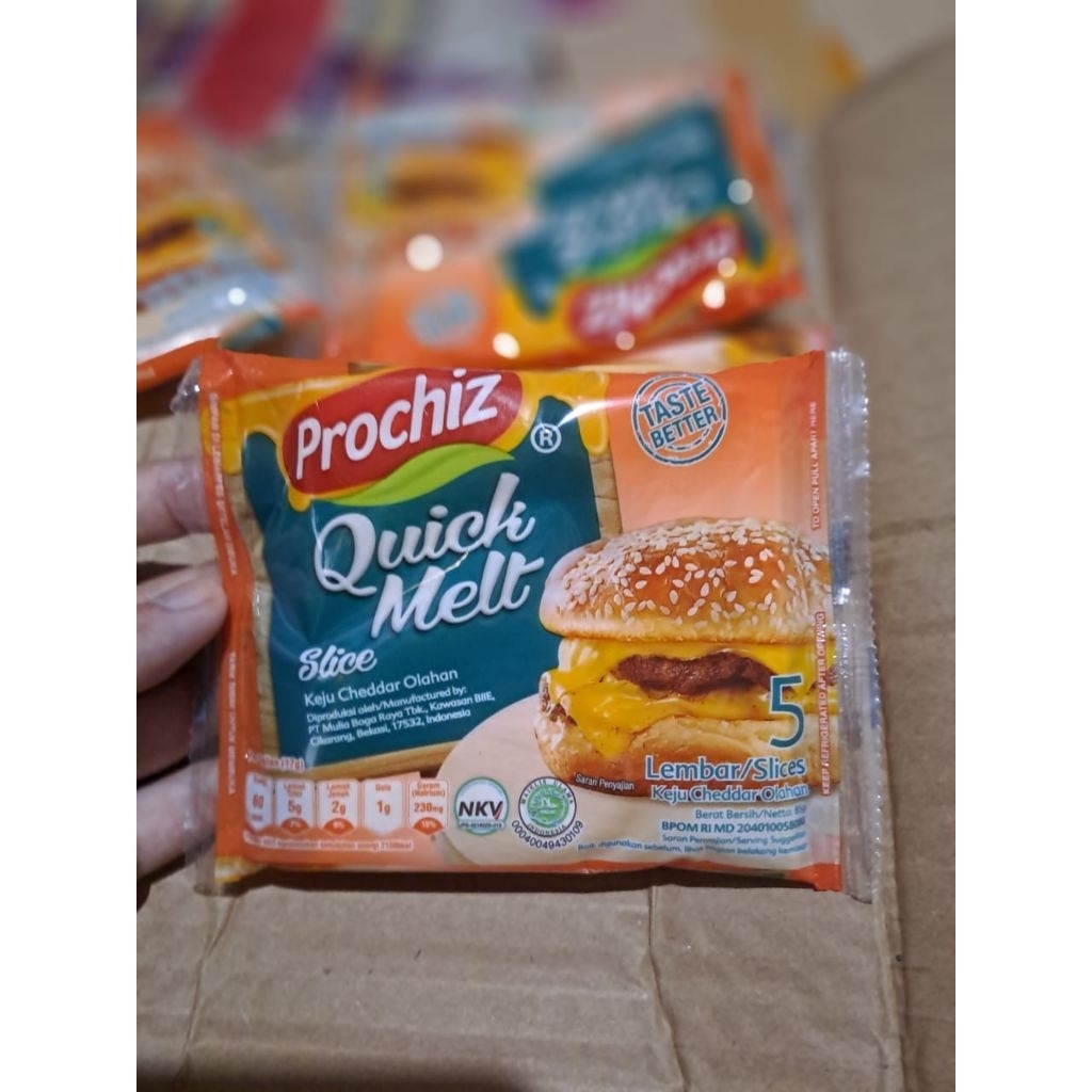 

Prochiz Quick Melt Slice Isi 5 | Keju Meleleh Praktis untuk Sandwich & Burger