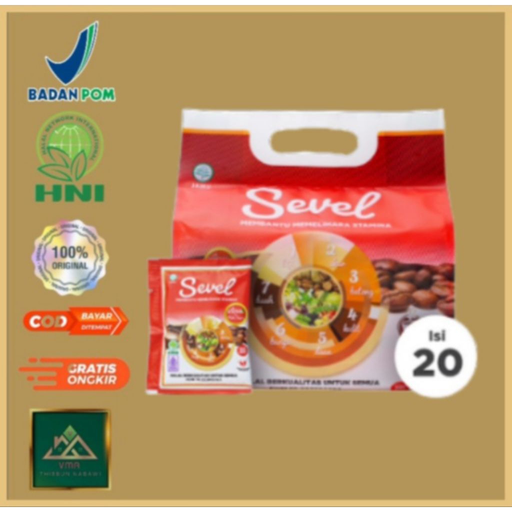 

Kopi Sevel|Kopi Herbal Sehat|Kopi 7 Elemen (Biji|Akar|Batang|Kulit|Daun|Bunga|Buah) (20 Sachet/Bungkus)