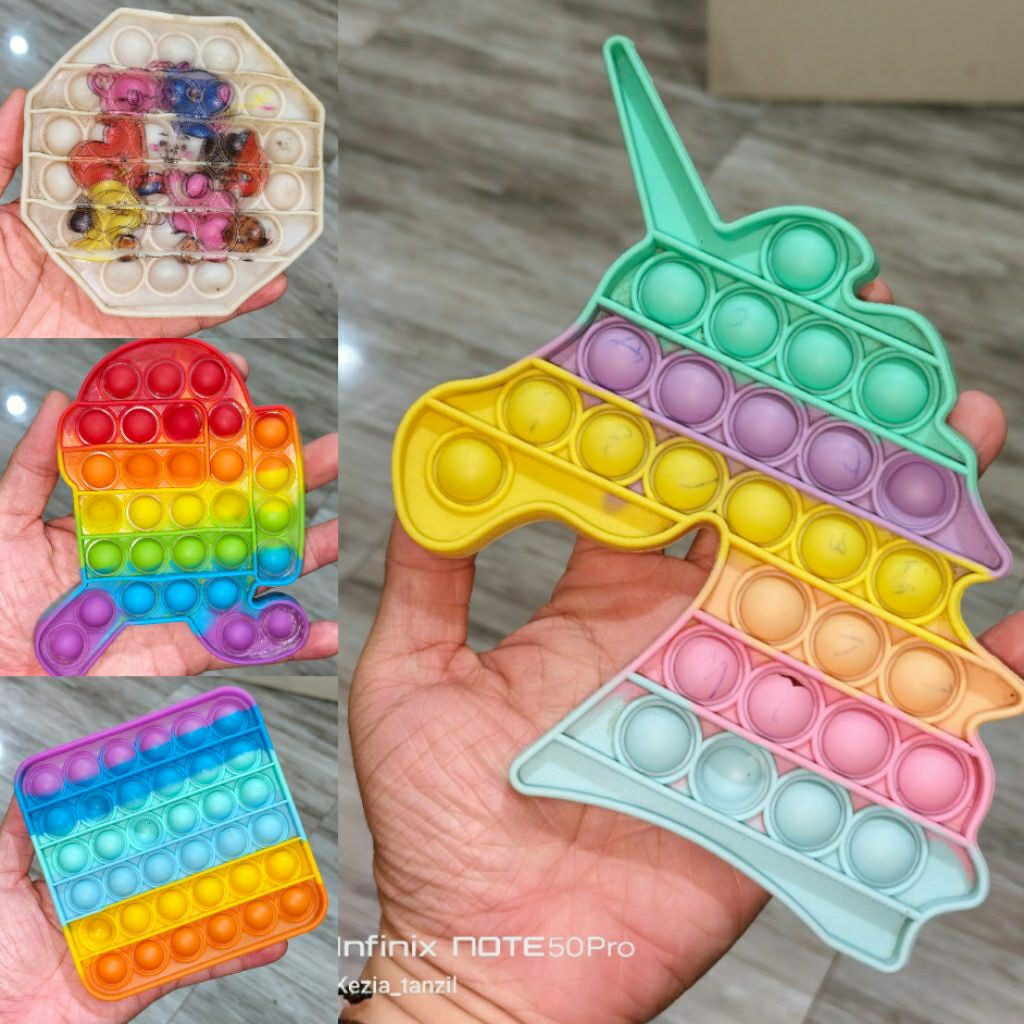 UPD 30 MEI 26 BANYAK MODEL POPIT POP IT ANEKA KARAKTER CHARACTER COLOURFULL WARNA WARNI MACARON AMON