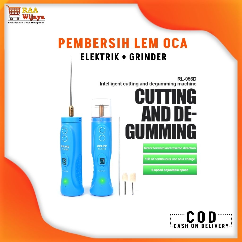 PEMBERSIH LEM OCA ELEKTRIK + GRINDER RELIFE RL-056D / RL-056B