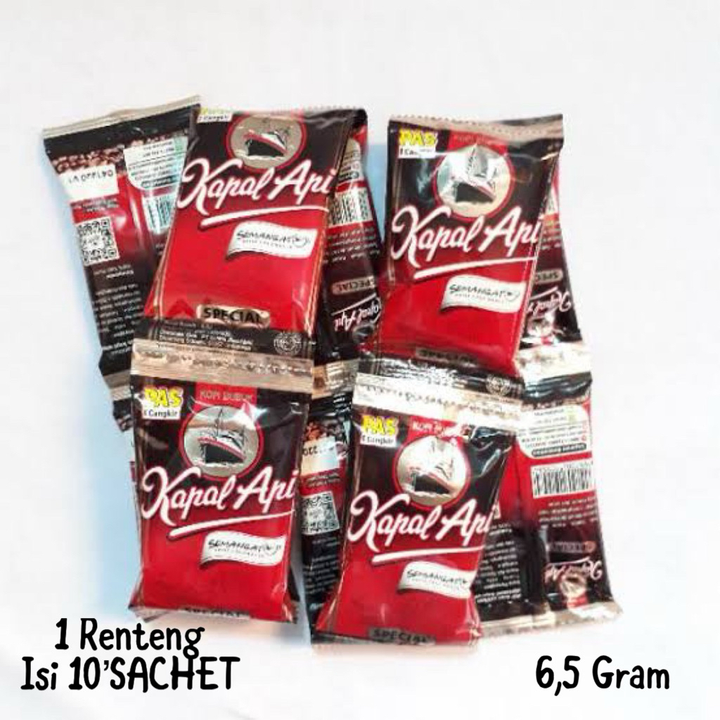 

Kopi Kapal Api 6,5 Gram / 1 Renteng 10 Sachet