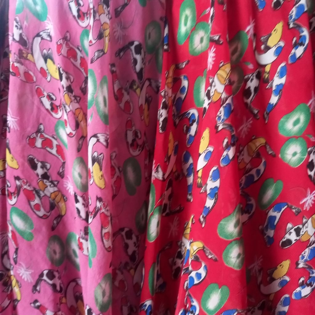 1/2 meter Kain Sifon (2 Warna) | Bahan Sifon | Kain Meteran | Sifon Motif | Bahan Import