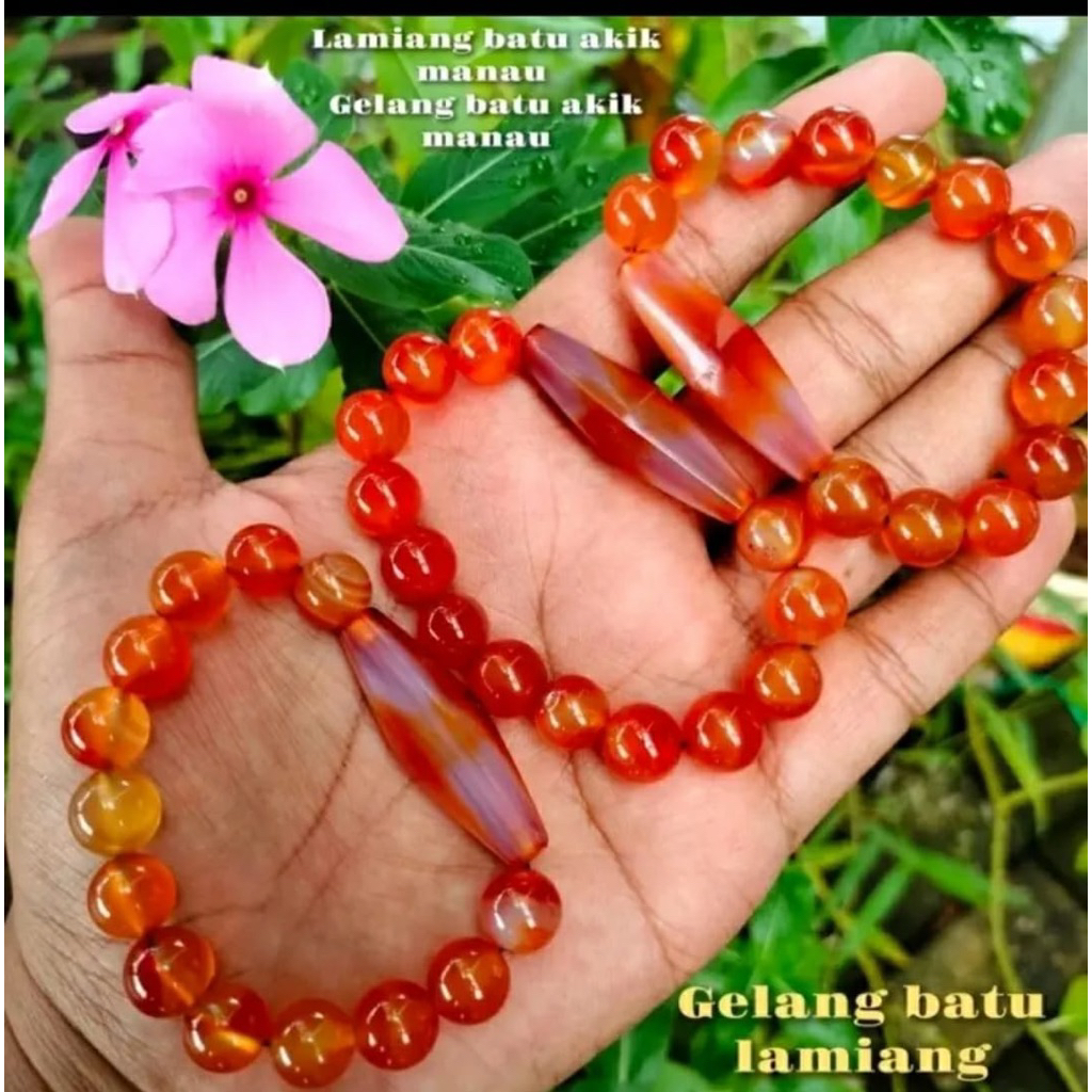 Gelang Batu asli AKIK Lamiyang KHAS DAYAK KALIMANTAN