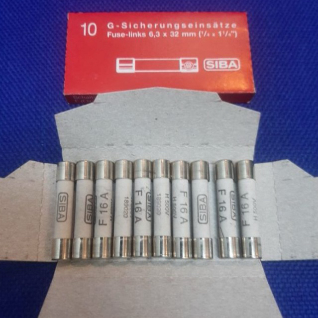 Fuse Siba 6,3x32 16A 500V fast Acting P/N.7006563 Siba Fuse Siba 6,3x32 16A 500V fast Acting P/N.700