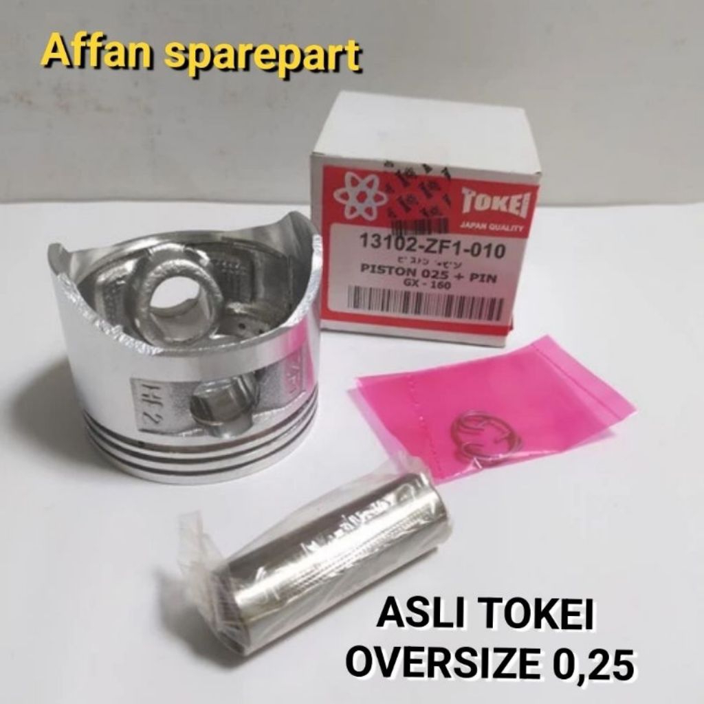 PISTON ASSY ENGINE GX 160 OVERSIZE 0,25 MESIN ( 5,5 HP ) ASLI TOKEI