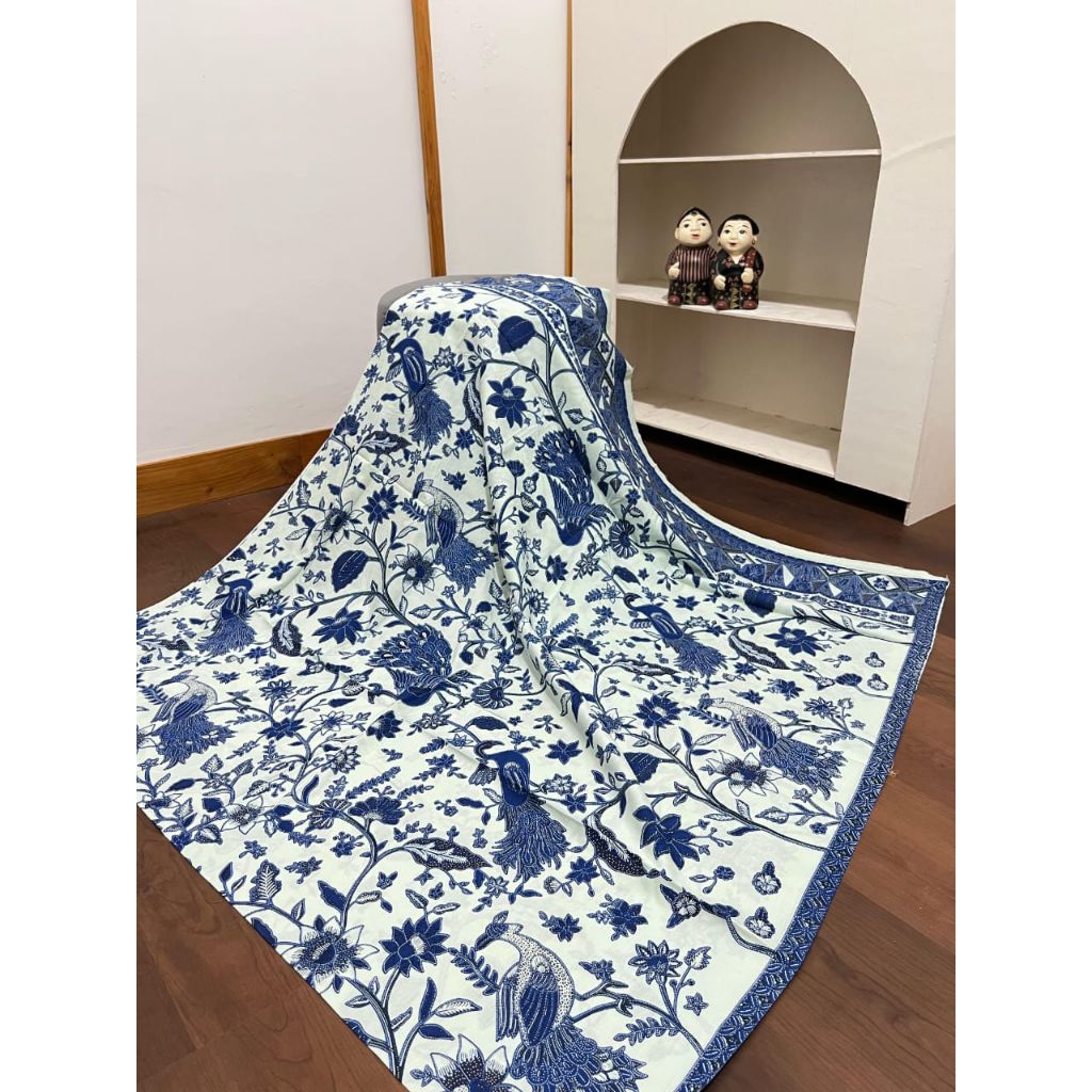 TERLARIS KAIN BATIK LAWEYAN SOLO BURUNG MERAK BIRU