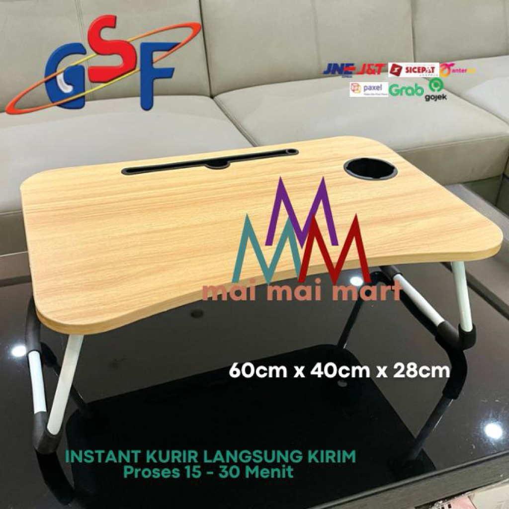 Meja Laptop Portable Meja Lipat Meja Belajar Anak Serbaguna 60x40cm GSF 1087