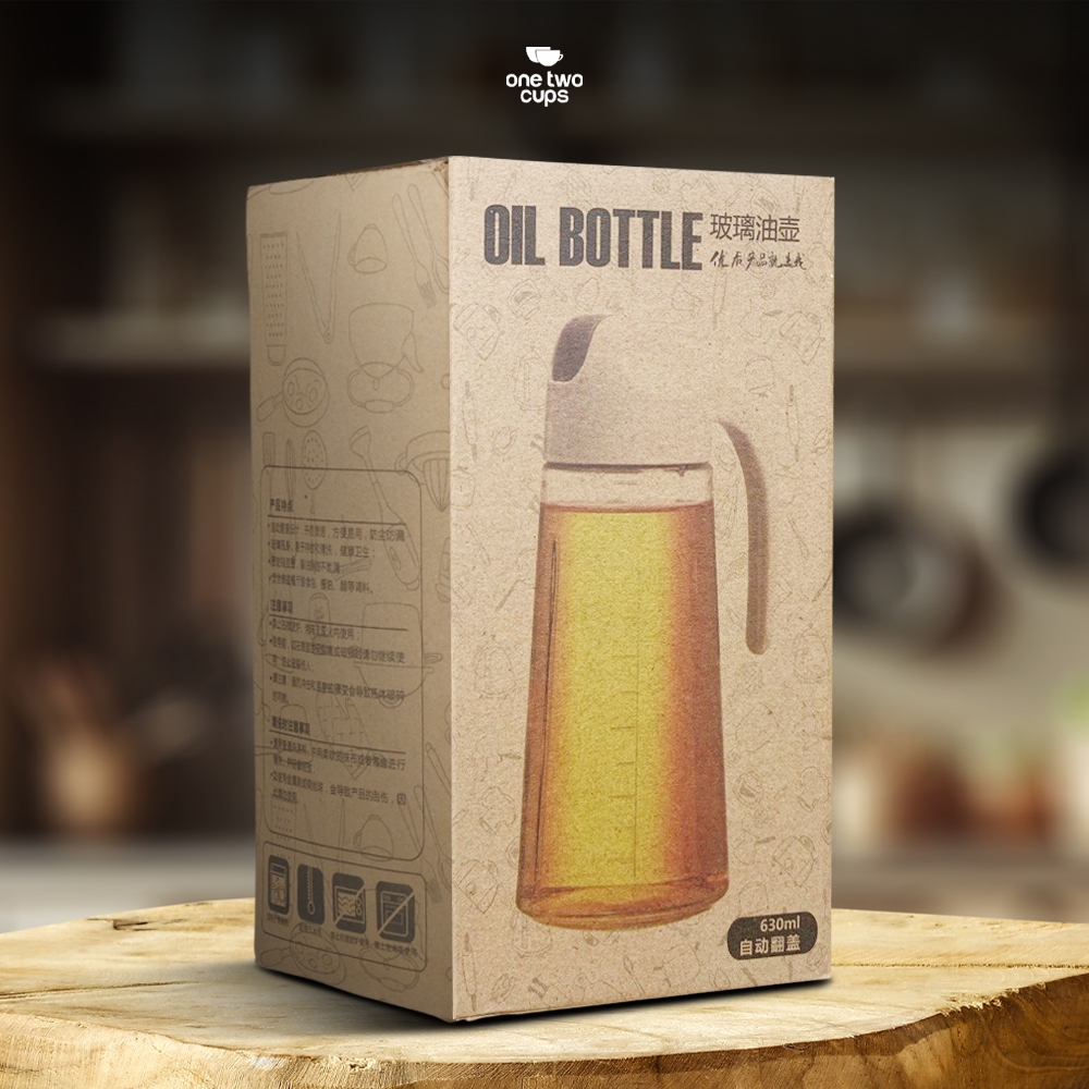 Botol Minyak Serbaguna Seasoning Glass Ukuran 630m Bonus Box