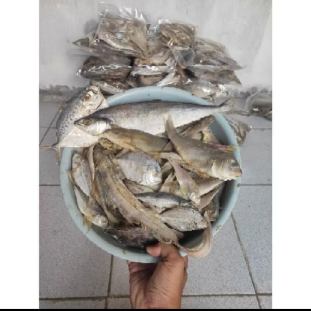 

ikan asin campur belah langsung hasil dari laut, di olah dengan fress, dan enak gurih kering. harga 1 kg