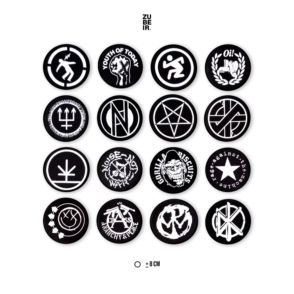 Emblem Punk Patch Bulat - Small Punk Musik Patch / Patch Bulat