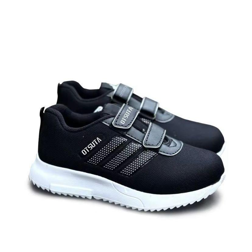 SEPATU ANAK SEKOLAH UKURAN 26-35 TERBARU ADIDASA / SEPATU HITAM PUTIH SEKOLAH WANITA UMUR 3-10 Tahun