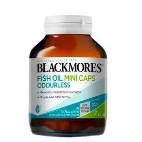 BLACKMORES FISH OIL MINI CAPS ODOURLESS ISI 90 KAPSUL ED:12/03/2026 DI DALAM TERDAPAT DHA 120 MG EPA
