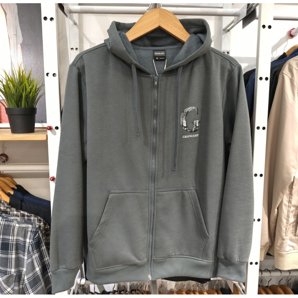 Greenlight Jaket Hoodie Zipper Pria Regular Fit 070125 Original