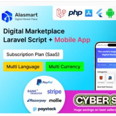 cd aplikasi web php laravel Alasmart - Digital Product Download Marketplace Laravel Script - source 