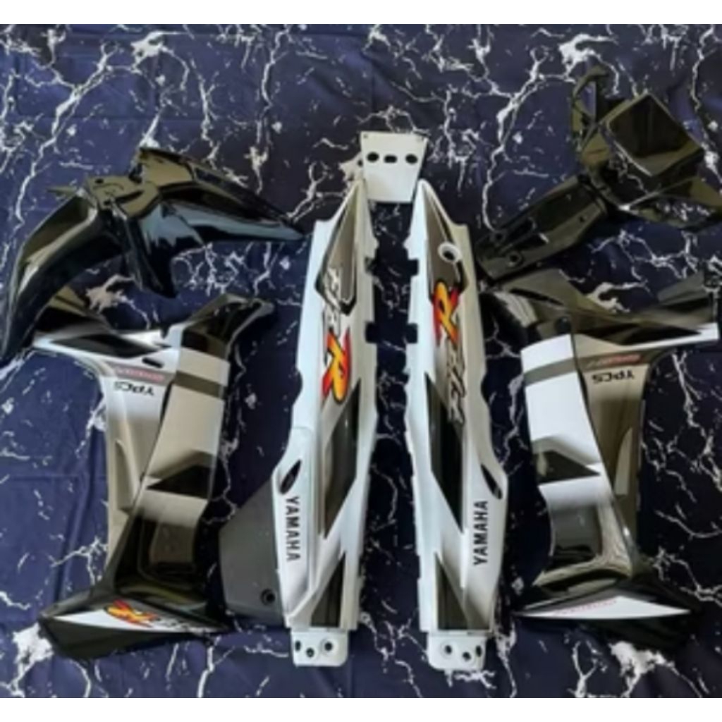 TERMURAH|BODY HALUS SET|COVER BODY HALUS FULSET MOTOR YAMAHA FIZ R SPORTY YPCS HITAM ABU ABU